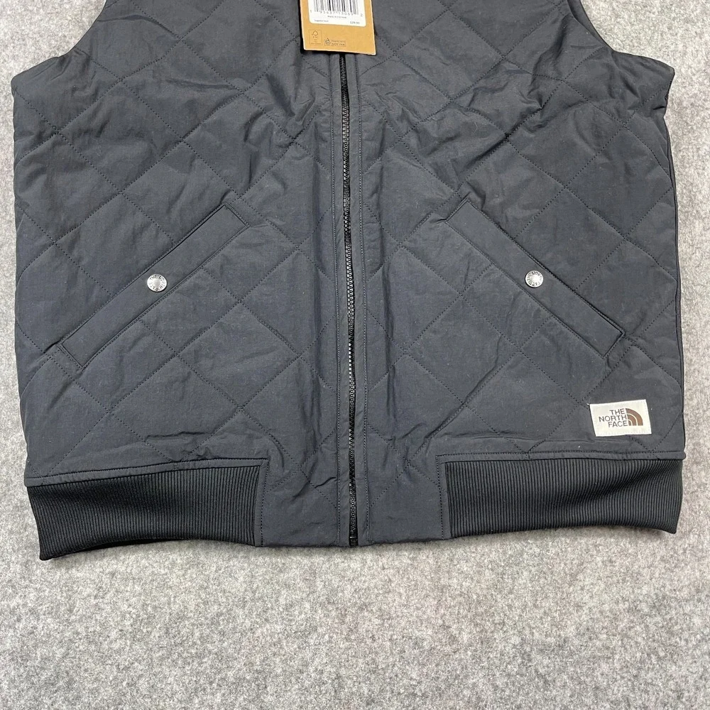 North Face‎ Cuchillo Insulated Vest Mens Medium Black Sherpa Lined NEW